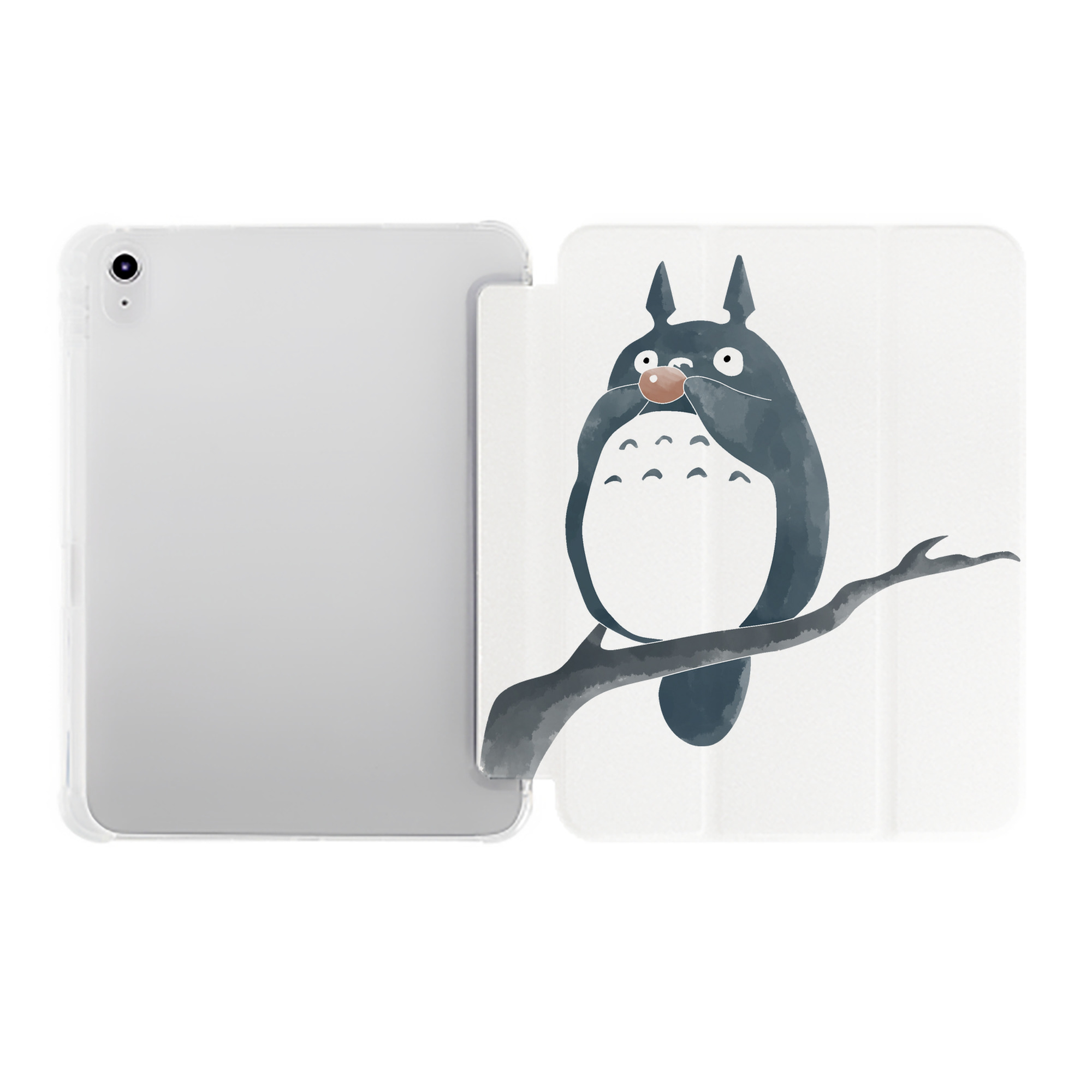 （画像用） となりのトトロ 草壁メイ 草壁サツキ My Neighbor Totoro Satsuki Kusakabe Mei Kusakabe IPad ケース ペン収納付き 三つ折りスタンド PUレザー×シリコン 対応機種9.5/10.5/10.9インチ